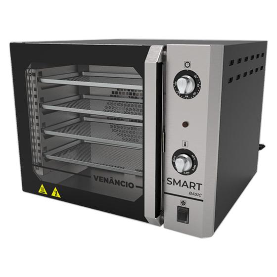 Forno Eletrico Industrial Mini Turbo 4 Esteira 55 Litros Epóxi Preto ...
