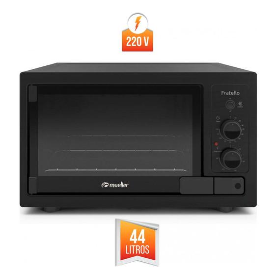 Forno Eletrico Mueller Fratello 44 Litros Grill Dourador Preto Fosco 220V Menor preço em Forno Eletrico Mueller Fratello 44 Litros Grill Dourador Preto Fosco 220V