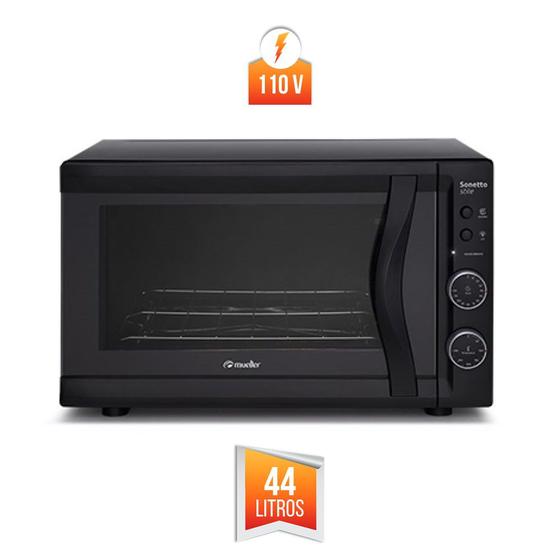 Imagem de Forno Eletrico Mueller Sonetto 44 Litros Grill Dourador Preto Fosco 127V