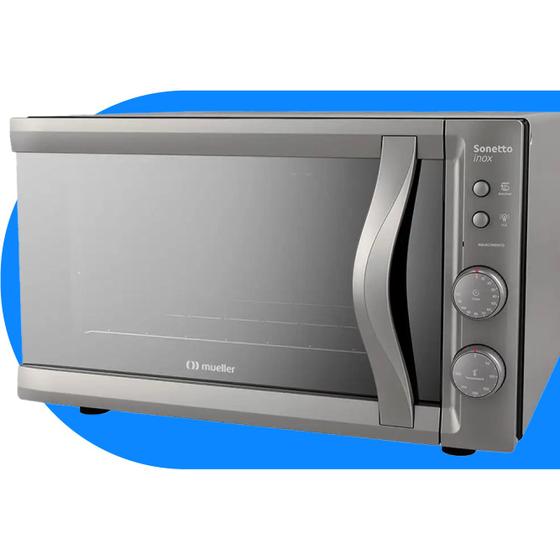 Forno Eletrico Mueller Sonetto 44 Litros Grill Dourador Vidro Espelhado 220V Menor preço em Forno Eletrico Mueller Sonetto 44 Litros Grill Dourador Vidro Espelhado 220V