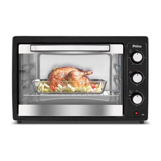 Forno Elétrico Philco PFE42P 38L com Timer de 60 Minutos e Função Dourar 1500W Preto Menor preço em Forno Elétrico Philco PFE42P 38L com Timer de 60 Minutos e Função Dourar 1500W Preto