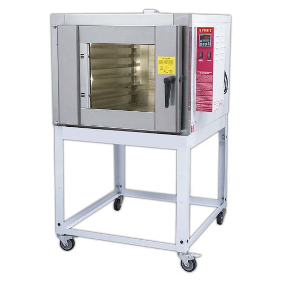 Forno Elétrico Turbo Para 5 Esteiras Assar Pão Biscoito Pizzas Até 250C ...