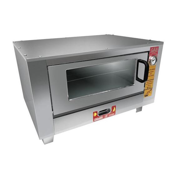 Imagem de Forno Gás 1 Câmara 20cm para Confeitaria/ Assados Inox 59x50x36 Metalmaq