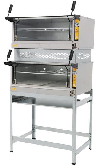 Imagem de Forno Guilhotina Gás Inox c/ Cavalete 2 Câmaras 51x60 Metalmaq