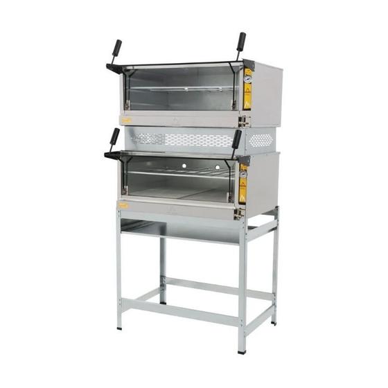 Imagem de Forno Industrial a Gás 80X60 2 Câmaras Guilhotina Metalmaq