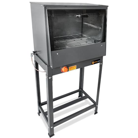 Imagem de Forno Industrial à Gás com Cavalete Baixa Pressão Tampa de Vidro 66L MetalFour