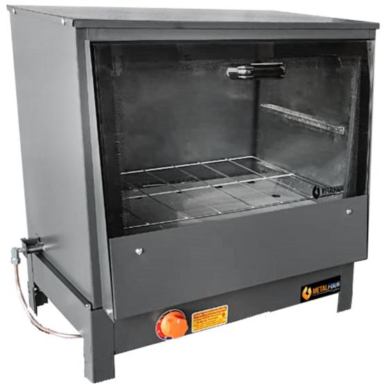 Imagem de Forno Industrial à Gás Mesa Baixa Pressão Tampa de Vidro 126L MetalFour