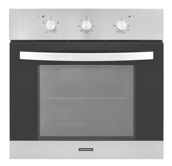 Imagem de Forno inox e vidro temperado preto basic 60 f3 220v tramontina