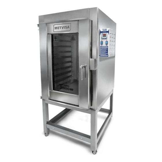 Imagem de Forno Turbo Eletrico 10 Esteiras - Interno Inox - Metvisa - Fte300i Trifasico