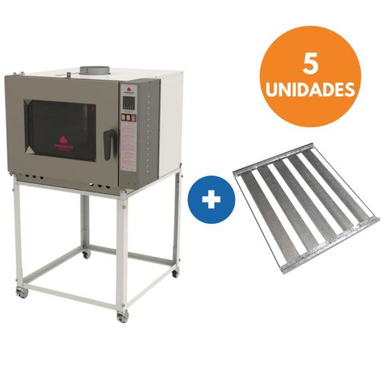 Forno Turbo Elétrico Profissional 5 Assadeira Pão Francês PRP-5000NE ...
