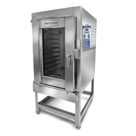 Imagem de Forno Turbo Gas 10 Esteiras - Interno Inox - Metvisa - Ftg300bi