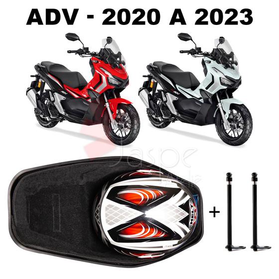 Imagem de Forração Honda ADV 150 Baú Forro Preto Scooter + 2 Antena