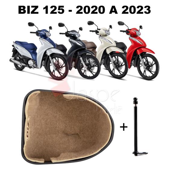 Imagem de Forração Honda Biz 20 21 Baú Forro Interno Bege + 1 Antena