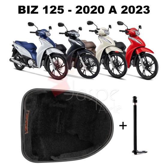 Imagem de Forração Honda Biz 20 21 Baú Forro Interno Preto + 1 Antena