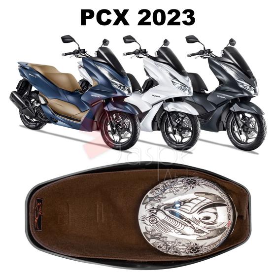 Imagem de Forração Honda Pcx 160 2023 Acessório Forro Baú Marrom