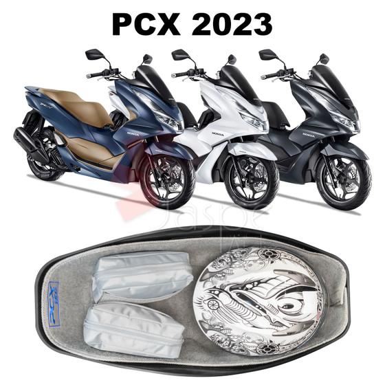 Imagem de Forração Honda Pcx 160 2023 Acessório Forro Premium Cinza