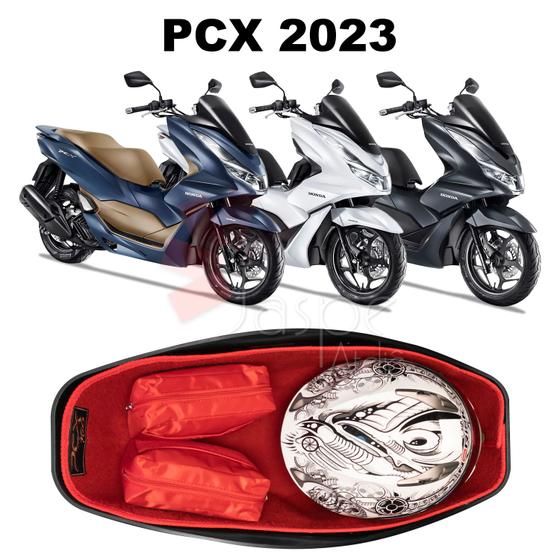 Imagem de Forração Honda Pcx 160 2023 Acessório Forro Premium Vermelho