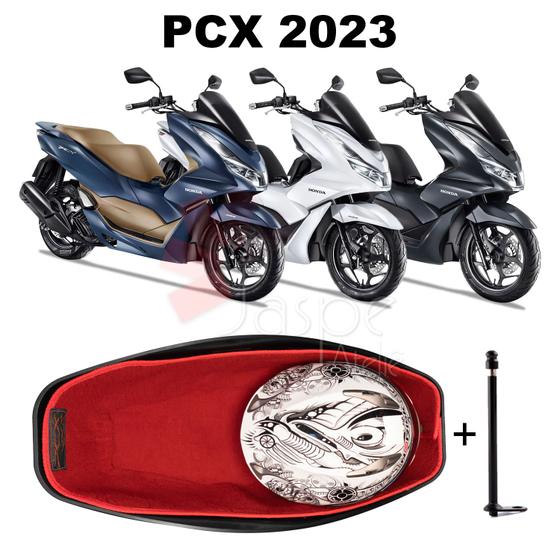 Imagem de Forração Honda Pcx Dlx 2023 Forro Baú Vermelho + 1 Antena