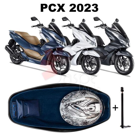 Imagem de Forração Honda Pcx Dlx 2023 Forro Standard Azul + 1 Antena