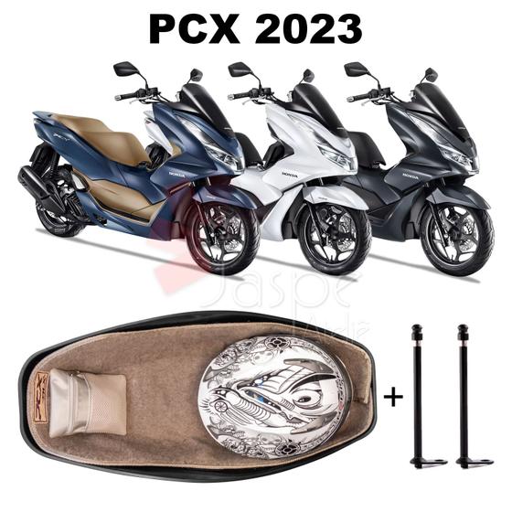 Imagem de Forração Honda Pcx Dlx 2023 Forro Standard Bege + 2 Antenas