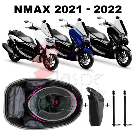 Imagem de Forração Nmax 2021 Forro Premium Preto + Guidão + 2 Antena