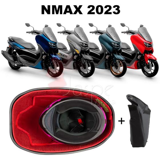 Imagem de Forração Nmax 2023 Connected Baú Forro Vermelho + Guidão