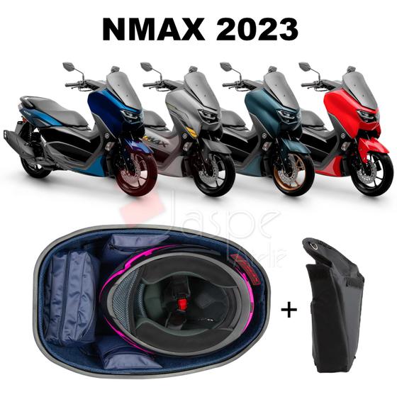 Imagem de Forração Nmax 2023 Connected Forro Premium Azul + Guidão