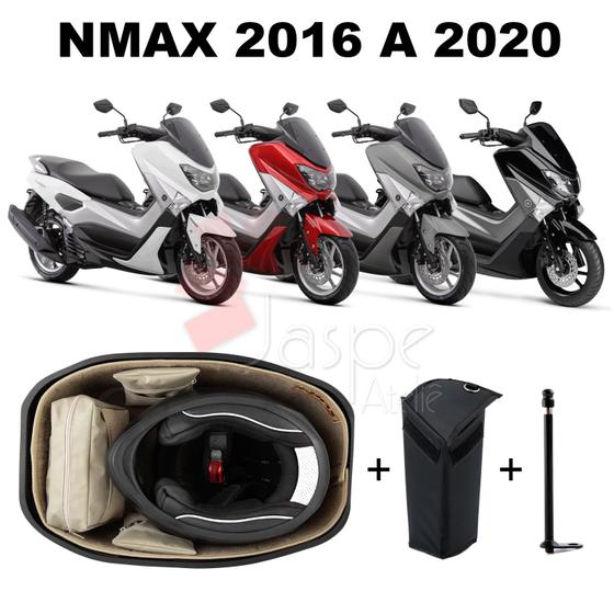 Forração Nmax Baú Forro Premium Bege + Guidão + 1 Antena - Jaspe Ateliê Imagem de Forração Nmax Baú Forro Premium Bege + Guidão + 1 Antena