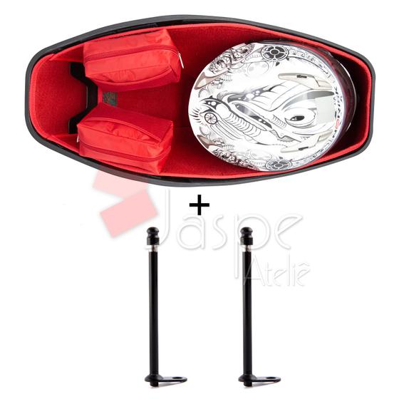 Imagem de Forração Pcx Sport Forro Premium 16 18 Vermelho + 2 Antena