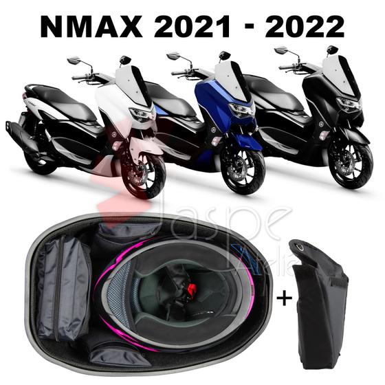 Imagem de Forração Yamaha Nmax 2021 Baú Forro Premium Preto + Guidão