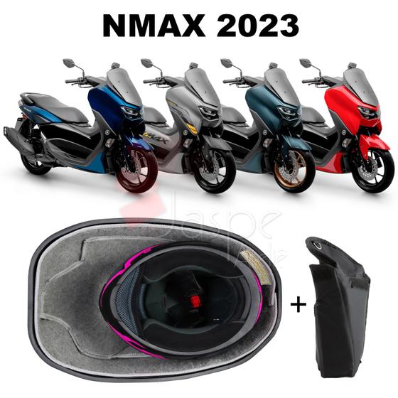 Imagem de Forração Yamaha Nmax 2023 Connected Baú Forro Cinza + Guidão