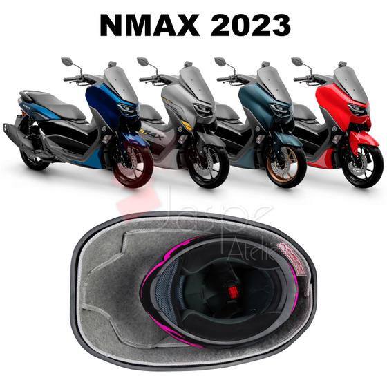 Imagem de Forração Yamaha Nmax 2023 Connected Baú Forro Scooter Cinza