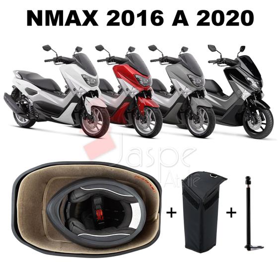 Imagem de Forração Yamaha Nmax Baú Forro Bege + Guidão + 1 Antena