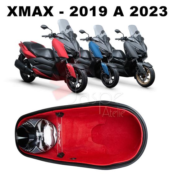 Imagem de Forração Yamaha Xmax 250 Forro Vermelho + Divisória Pequena