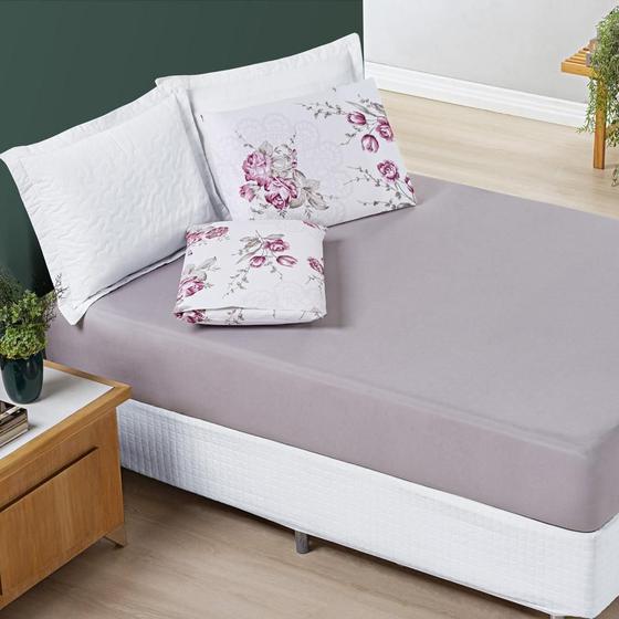 Imagem de Forro De Cama Infantil Nyla 02 Pçs Estampado (marca) - Rosa