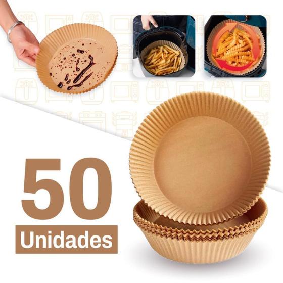 Imagem de Forro De Papel Descartável Especial Air Fryer Kit Com 50