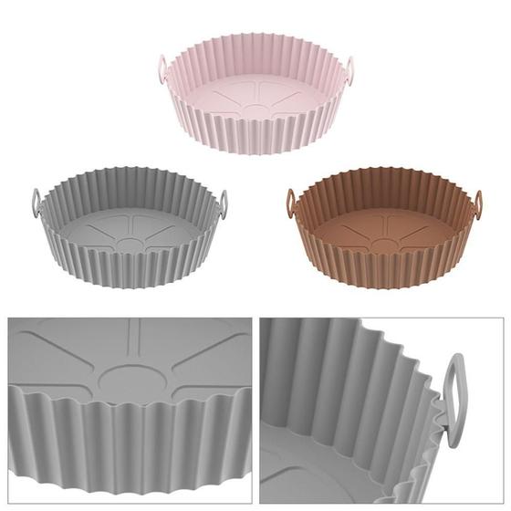 Imagem de Forro fritadeira de silicone reutilizado para air fryer antiaderente e fácil de limpar desfrute de frituras perfeitas