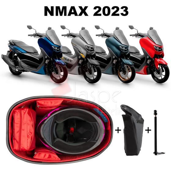 Imagem de Forro Nmax 2023 Connected Premium Vermelho Guidão + 1 Antena