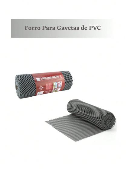 Imagem de Forro para Gaveta Antiaderente PVC 30x460cm Armário Cozinha Antiderrapante Rolo Multiuso Casa