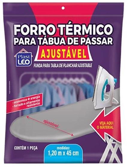 Imagem de Forro Térmico mesa de passa Plast Leo Ajustável 0,45 x 1,2 m