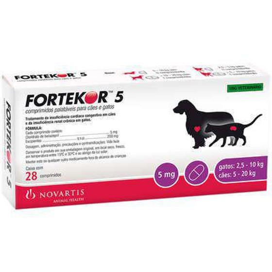 Imagem de Fortekor 5 Mg Palatavel - C/ 28 Comprimidos - Elanco