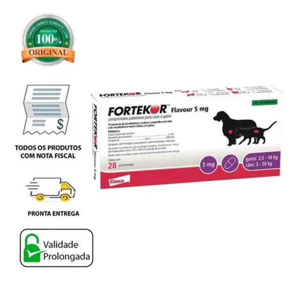 Imagem de Fortekor Flavour 5 Remédio Para Cães E Gatos Original