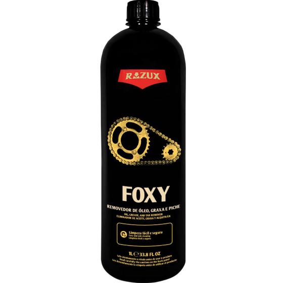 Imagem de Foxy 1L Removedor de Oleo Graxa Piche Limpa Corrente Relação da Moto Razux