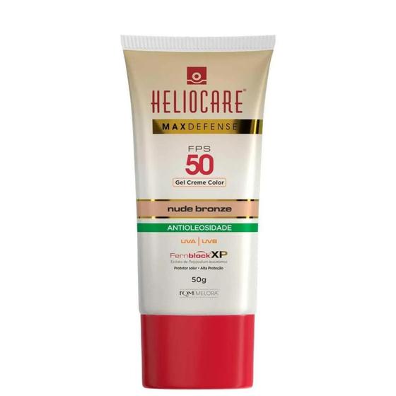 Imagem de FQM Melora Heliocare Protetor Solar Gel Creme Cor Nude Bronze FPS50 50g