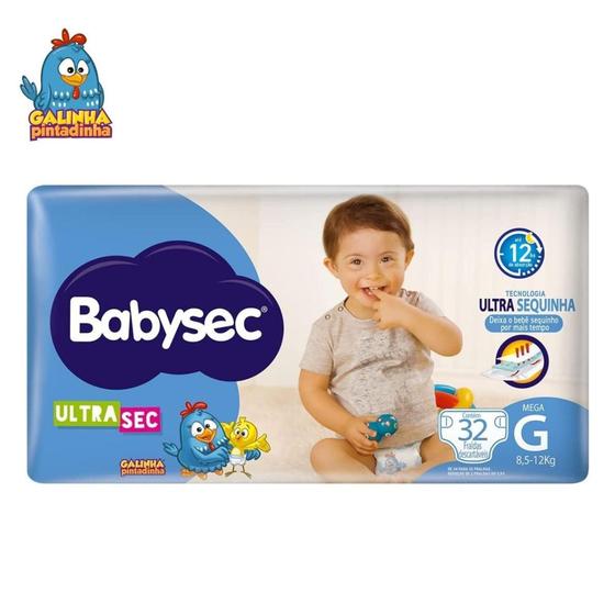 Imagem de Fralda Babysec galinha pintadinha pacote mega tamanho G - SOFTYS