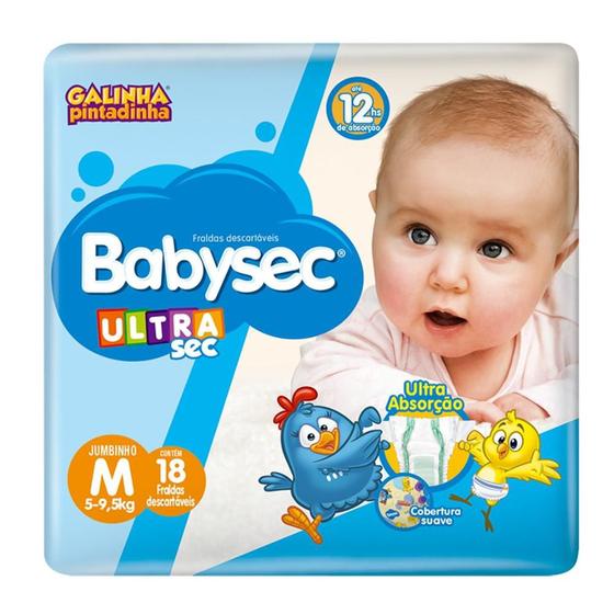 Imagem de Fralda Babysec Galinha Pintadinha Ultrasec M 18 Unids