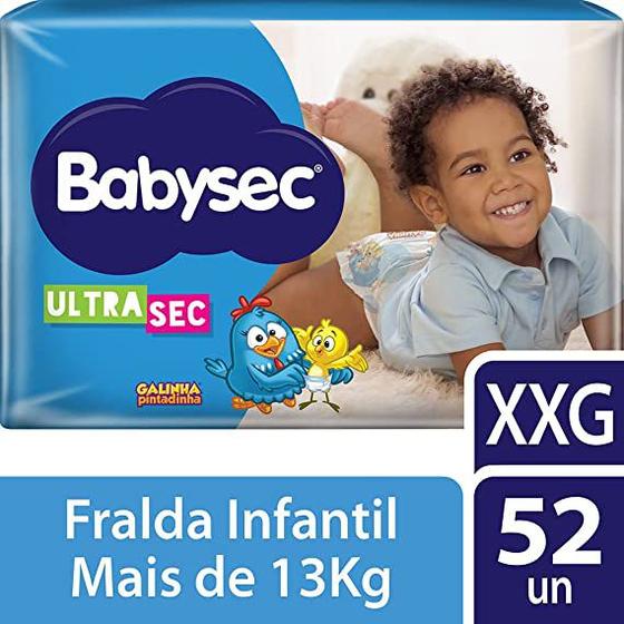 Fralda BabySec Infantil Bebê Criança Tamanho XXG com 52 unidades Menor preço em Fralda BabySec Infantil Bebê Criança Tamanho XXG com 52 unidades