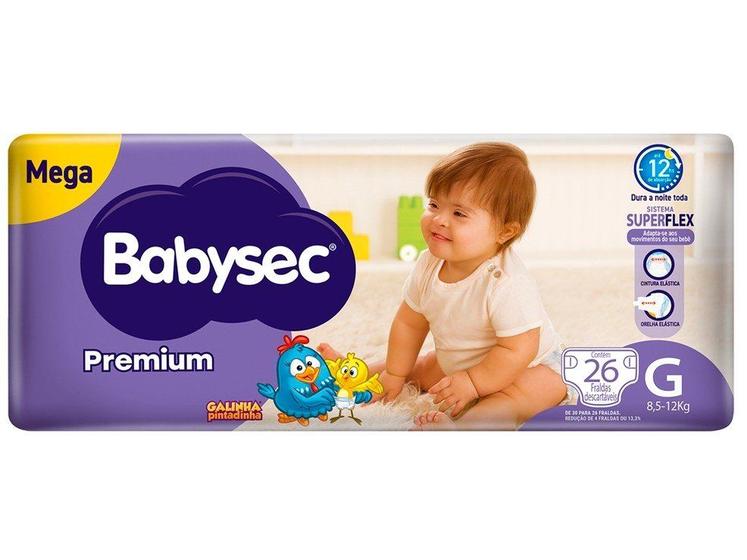 Fralda Babysec Premium Galinha Pintadinha Tam. G 8,5 a 12k