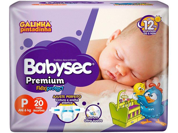 Imagem de Fralda Babysec Premium Galinha Pintadinha Tam. P até 6kg 20 Unidades