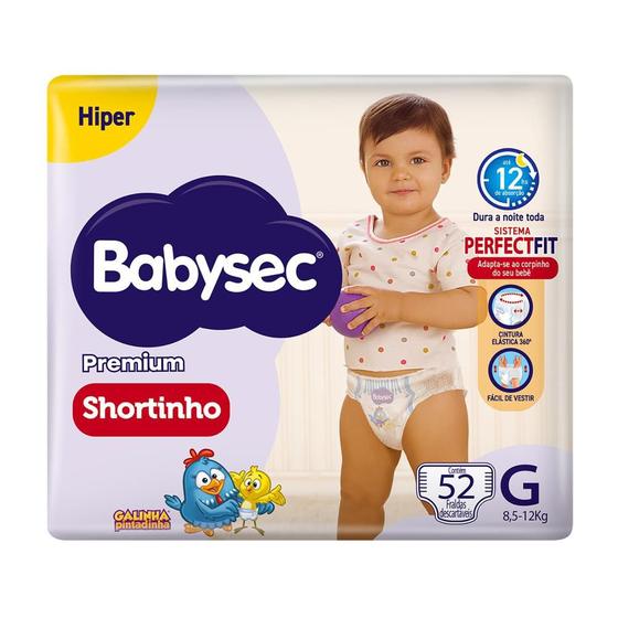 Fralda Babysec Shortinho G 52 Unidades Menor preço em Fralda Babysec Shortinho G 52 Unidades